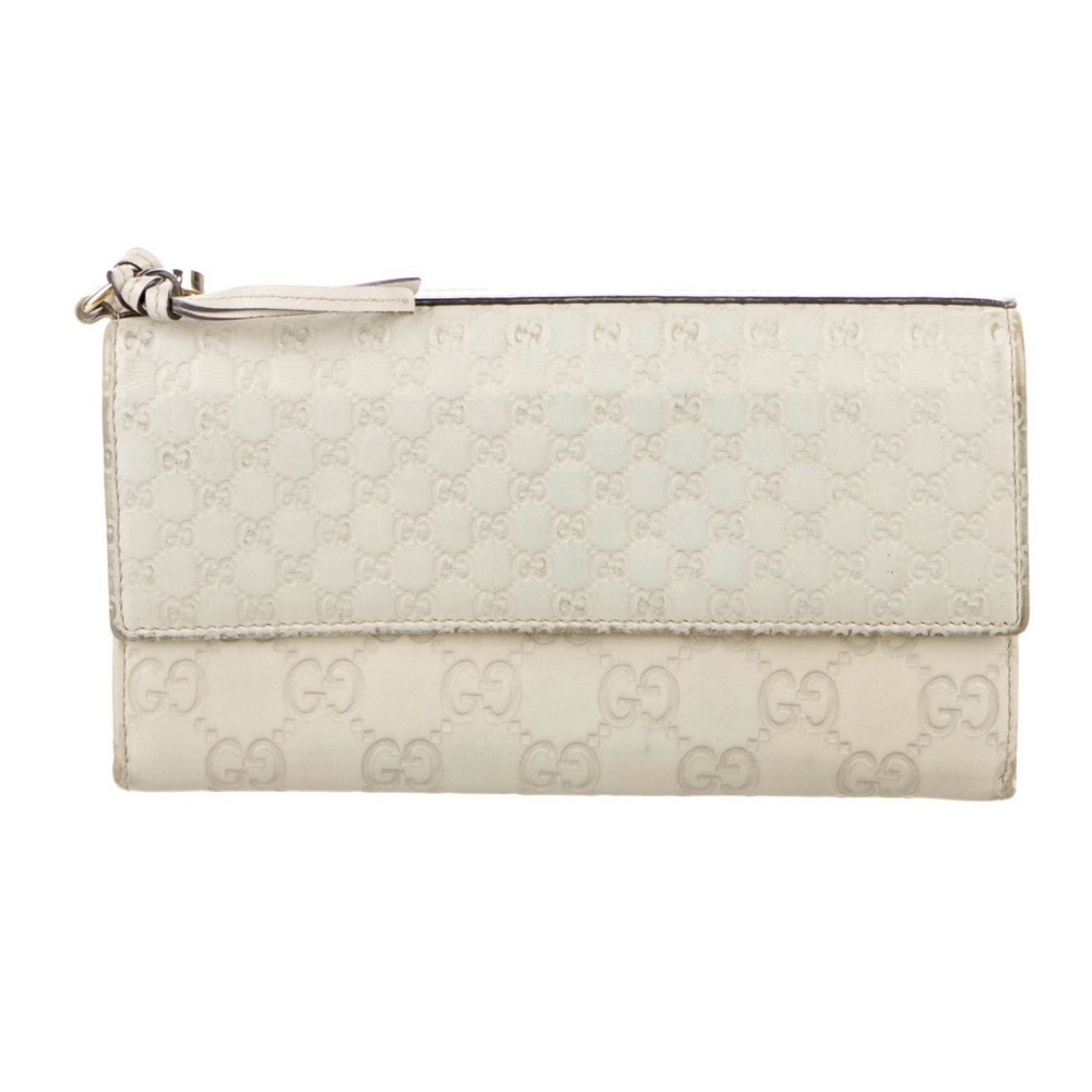 Gucci Guccissima Pattern Leather Continental Wall… - image 1